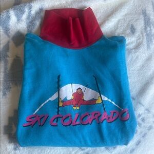 Ski Colorado Blue and Red Pullover